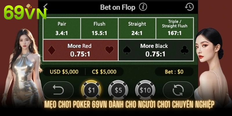 Chiến thuật đánh Poker 69VN dành cho người tham gia cấp cao